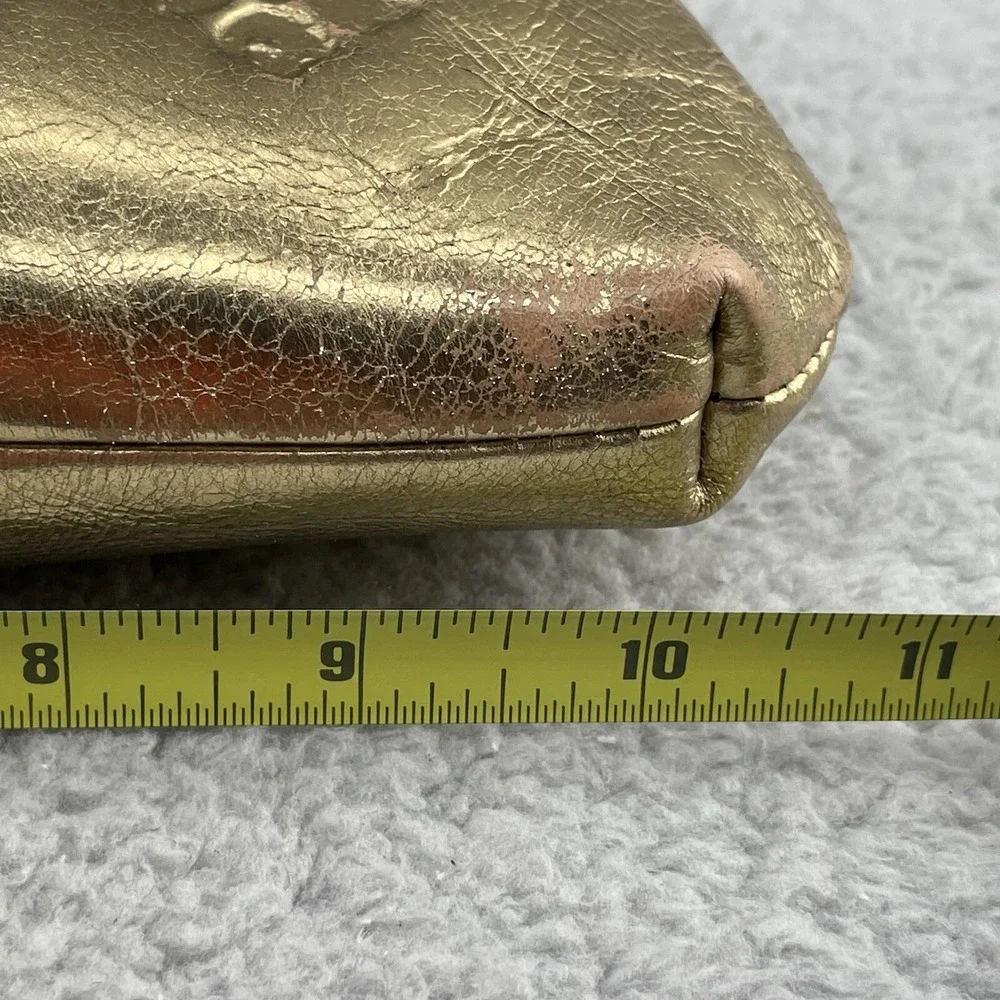 Patricia Nash Cross Body Bag Purse Distresseed *Leather Metallic Antique Gold